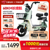 五星钻豹新国标48v18ah天能电池60km续航 400w电机电动车B15