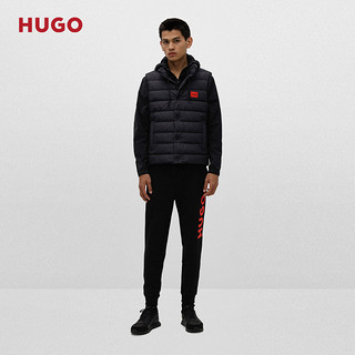 HUGO BOSS雨果博斯款徽标法国毛圈布抽绳运动裤卫裤 405-深蓝色 M