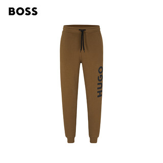 HUGO BOSS雨果博斯款徽标法国毛圈布抽绳运动裤卫裤 001-黑色 S