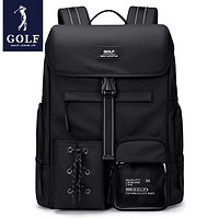 GOLF 高尔夫 双肩背包可装15.6英寸电脑包  款式1-黑配白