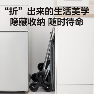 惠寻 巨能装买菜车 取快递购物手拉车超市便捷收纳袋小推车 中号大轮