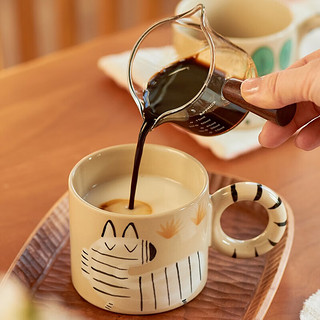 肆月可爱陶瓷马克杯办公室喝水杯子家用高颜值咖啡杯情侣杯 斑马