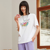 LI-NING 李宁 短袖t恤女式t恤图案亲肤舒适日常休闲