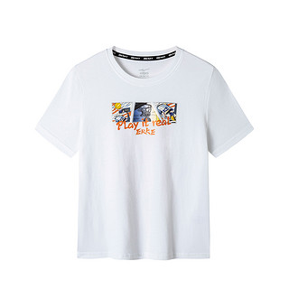 篮球少年男童短袖中大童圆领针织衫春夏儿童短袖t恤 150 正白