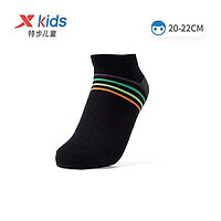 XTEP 特步 儿童配饰袜子中大童男童(1双装)儿童运动透气舒适棉袜 679335549043 黑 150cm