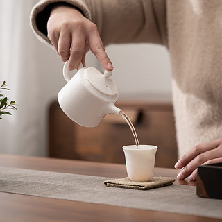 JIADEMEI 佳德美 羊脂玉德化白瓷功夫茶具泡茶碗薄胎功夫茶杯礼盒装