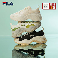 FILA 斐乐 高圆圆同款 舒适厚底增高休闲帆布鞋女鞋 F12W321304F