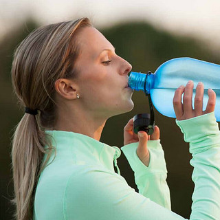 乐基因nalgene进口运动水杯大容量便携塑料户外男女夏天健身水壶1000ml 1777-9901_蓝色