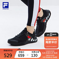 FILA 斐乐 拿铁女孩官方女子运动鞋专业有氧运动健身鞋MIND 5 黑-BK 36.5