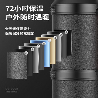 塔驰密司（TOUCH MISS）保温壶大容量家用学生热水瓶316不锈钢户外运动家用旅行壶车载壶 军绿色4000ML冰花绿
