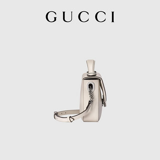 GUCCI 古驰 Petite GG系列 女士牛皮革单肩包 739721AACAW 白色 小号