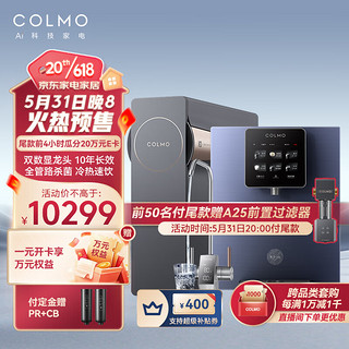 COLMO 生活家系列B139+DA01净水器套装 800G大通量 10年长效RO反渗透净水机 母婴适用 冷热直饮管线机