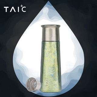 TAIC 纯钛大容量焖茶保温杯钛杯茶水分离泡茶水杯蓝