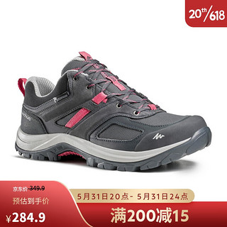 DECATHLON 迪卡侬 户外运动防水女式登山鞋  1004194574黑灰色40码