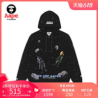 Aape R男装秋冬猿人陨石太空图案字母印花卫衣3791XXF