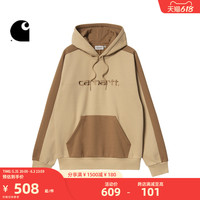 Carhartt WIP连帽卫衣男装秋冬经典LOGO字母刺绣拼接休闲 029575H