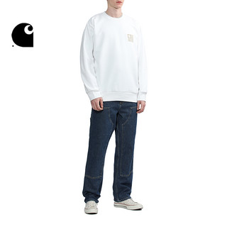 Carhartt WIP圆领卫衣男装春夏条纹LOGO凸感撞色印花潮流030089I