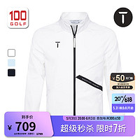 EUROPEAN TOUR 欧巡赛高尔夫服装男装春季防风运动夹克弹力舒适外套男新品- 白色 M