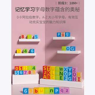 Hape 积木 80粒宝宝花园桶装木头拼装玩具