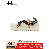 OTZSHOES丑鞋鞋春夏低帮帆布鞋轻便透气时尚女鞋休闲鞋小众潮鞋 男女同款 米白色O22122456 40