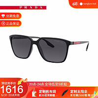 PRADA 普拉达 LINEA ROSSA/普拉达眼镜偏光开车驾驶太阳镜男款墨镜 0PS 06VSF 深灰色 58