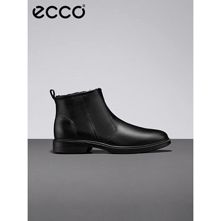 爱步(ECCO)简约男士时装靴 秋冬款保暖男短靴 麦特兰系列85530401001 黑色42
