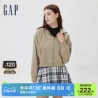 Gap 盖璞 女装春季2023新款LOGO户外落肩连帽卫衣591196外套