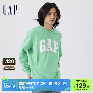 Gap 盖璞 男女装美式复古LOGO法式圈织软卫衣877448春季情侣运动上衣