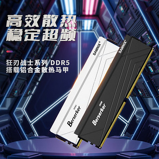 新乐士（SAMNIX）DDR5 6000 6400 7200海力士A-die 台式机内存条 狂刃马甲 64G（32Gx2）6400黑色套装 CL32