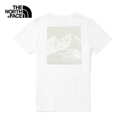 THE NORTH FACE 北面 短袖T恤男 休闲舒适透气夏季户外半袖 FN4/白色 M/170