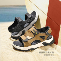 BeLLE 百丽 舒 适休闲凉鞋男款魔术贴厚底户外沙滩鞋A1146BL3