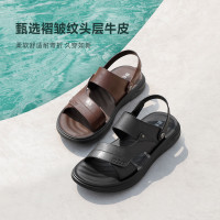 BeLLE 百丽 真皮沙滩外穿两用拖鞋7YF01BL3