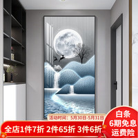 瑞尚（RUISHANG）玄关装饰画现代简约客厅入户门过道墙画轻奢大气走廊挂画 福禄升腾B 70*140cm晶瓷面+铝合金边框