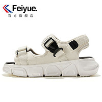 Feiyue. 飞跃 feiyue/飞跃凉鞋女2023夏季新款厚底魔术贴休闲鞋情侣款沙滩鞋367