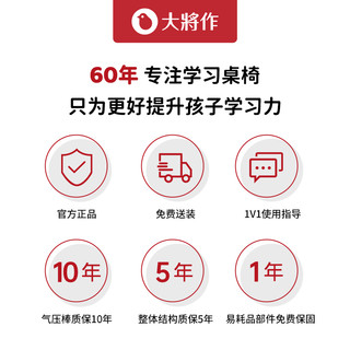 大将作 EGOC 儿童学习椅 学生写字椅靠背椅矫姿椅可升降小学家用
