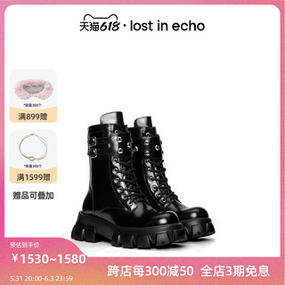 lost in echo 关晓彤同款lost in echo不无聊厚底马丁靴女款甜酷靴子增高休闲鞋