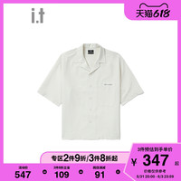 it 5cm/FIVECM男装短袖衬衫夏季时尚个性条纹纹理8311S2I