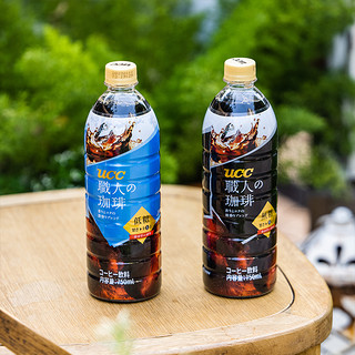 UCC悠诗诗职人黑咖啡无糖饮料750ml 12瓶装大容量咖啡既饮饮料