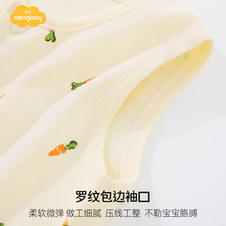 Aengbay昂贝 婴儿马甲春秋外穿宝宝小背心儿童马夹轻薄坎肩新生儿马甲 小萝卜兔 59cm