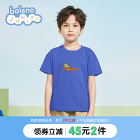 Baleno Junior班尼路童装2023春夏新款男女童卡通印花中性T恤儿童 B212海蓝色 120cm