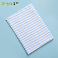 泽芽婴幼儿护肚围0-3岁宝宝夏防着凉无缝护脐带儿童纯棉肚兜透气腹围 (2条)蓝白条纹 17*17cm(单层薄款)