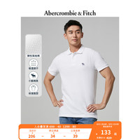 ABERCROMBIE & FITCH男装 时尚复古美式易穿搭短袖Polo衫 322933-2 白色 M (180/100A)