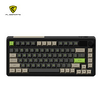 FL·ESPORTS 腹灵 CMK75 82键 2.4G蓝牙 多模无线机械键盘 沙漠灰 冰川轴-粉轴 RGB