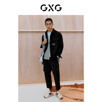 GXG 奥莱 21年男冬季新品毛呢翻领夹克外套#10C1013I