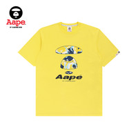 Aape 男装春夏迷彩猿颜字母印花圆领潮流短袖T恤0708XXG