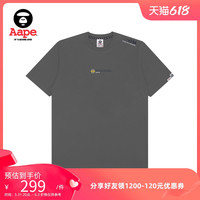 Aape男装春夏撞色字母猿颜图案印花潮流短袖T恤0702XXG