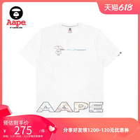 Aape男装春夏反光幻彩迷彩猿颜字母印花短袖T恤0449XXE
