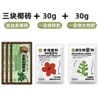 SHIZI 施滋 进口真椰砖3块装1500g+缓释肥30g+微生物肥30g