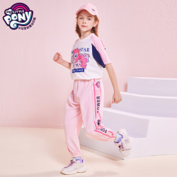 My Little Pony 小马宝莉 女童洋气短袖长裤两件套