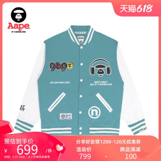 Aape联名9090男装秋冬波点字母图案印花卫衣外套9595XAJ